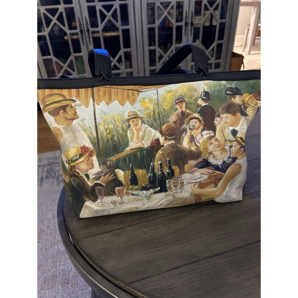 Vintage Shoulder Bag With Painting By Renoir
